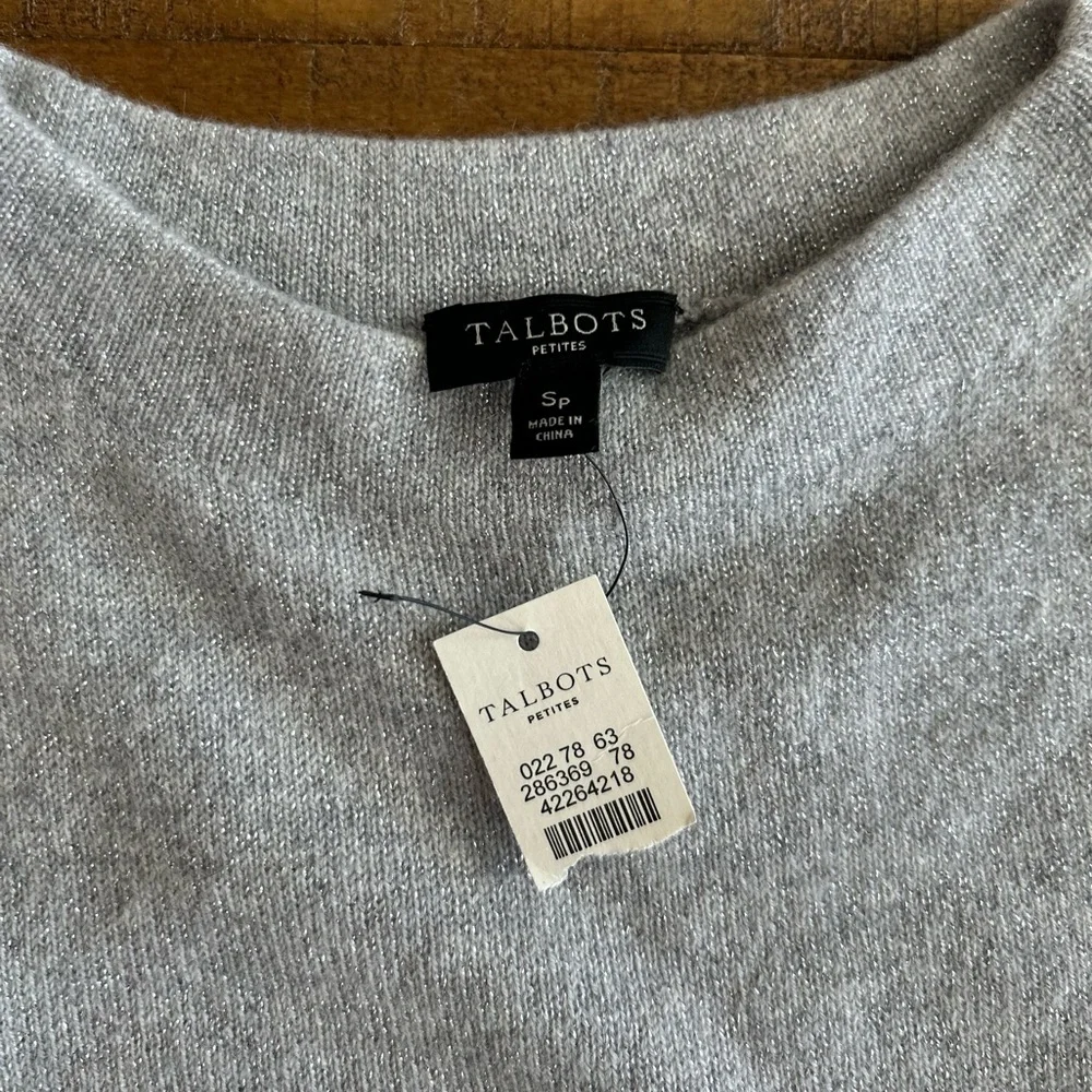 NWT Talbots Audrey Metallic Cashmere Sweater - Picture 7 of 8